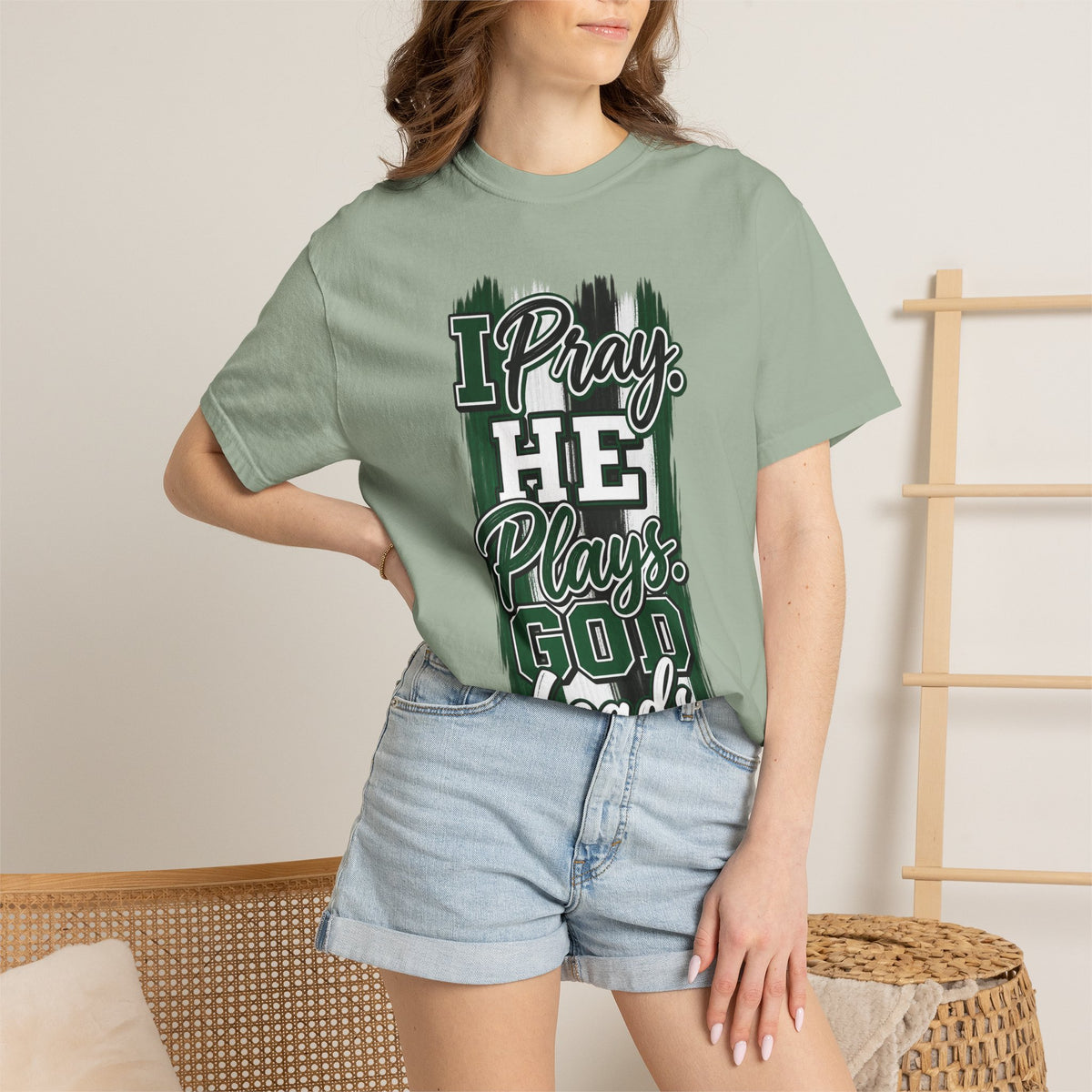 I Pray He Plays God Leads T-Shirt