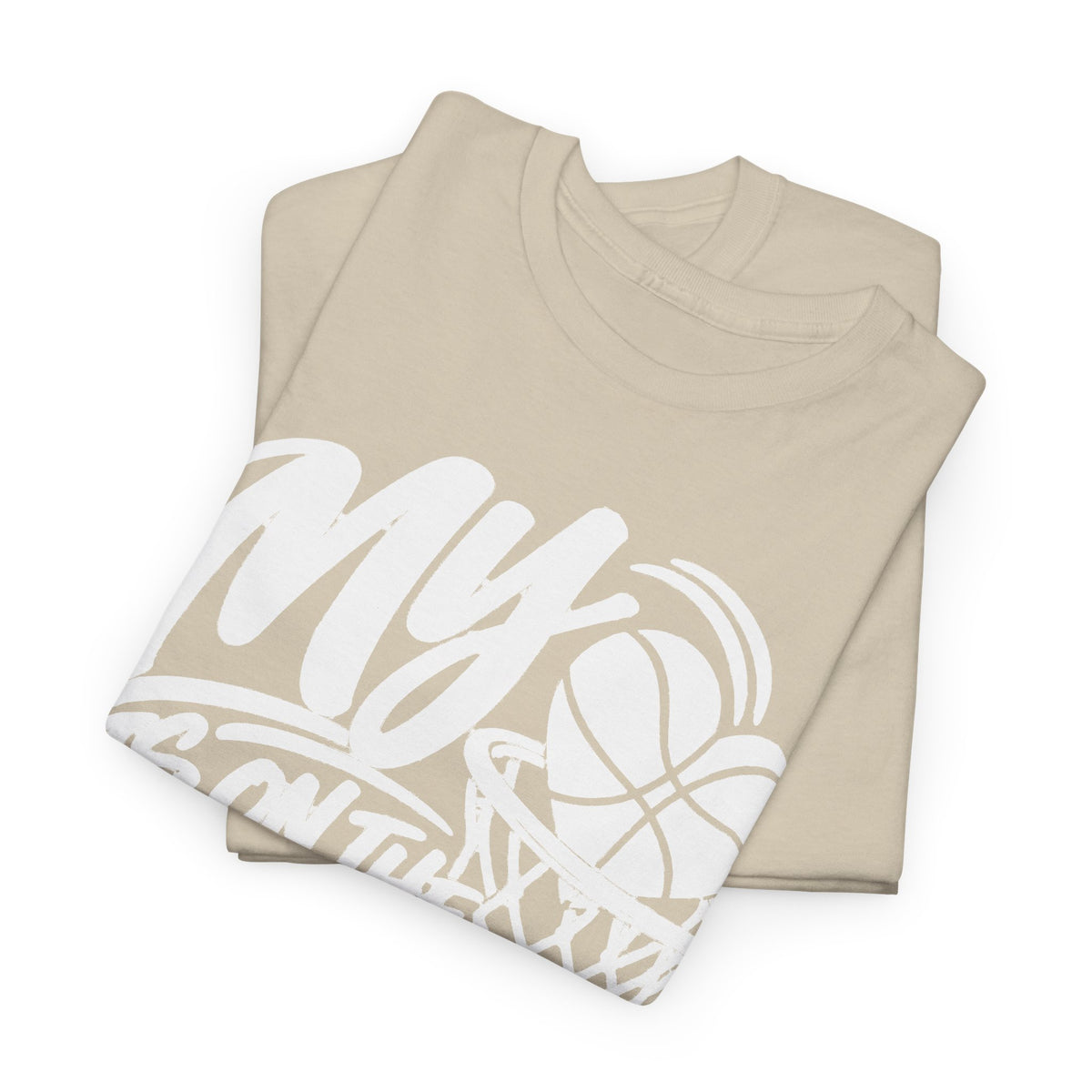 My Heart Is On The Court Basketball T-Shirt