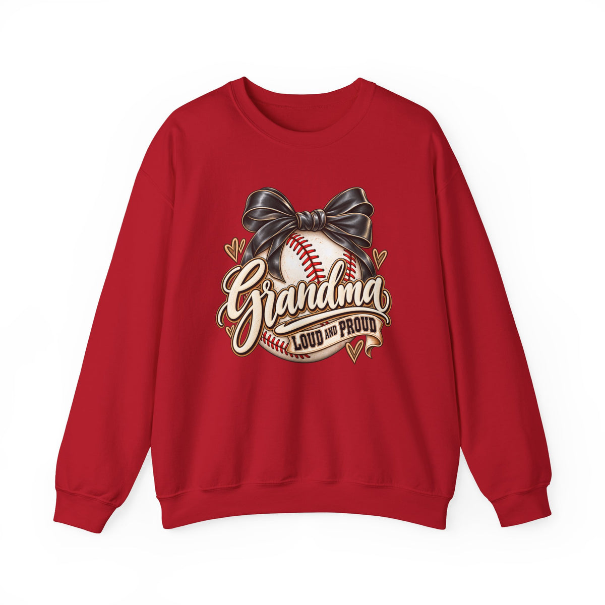 Grandma Loud and Proud Baseball Sweatshirt — Bow Softball Mom Gift