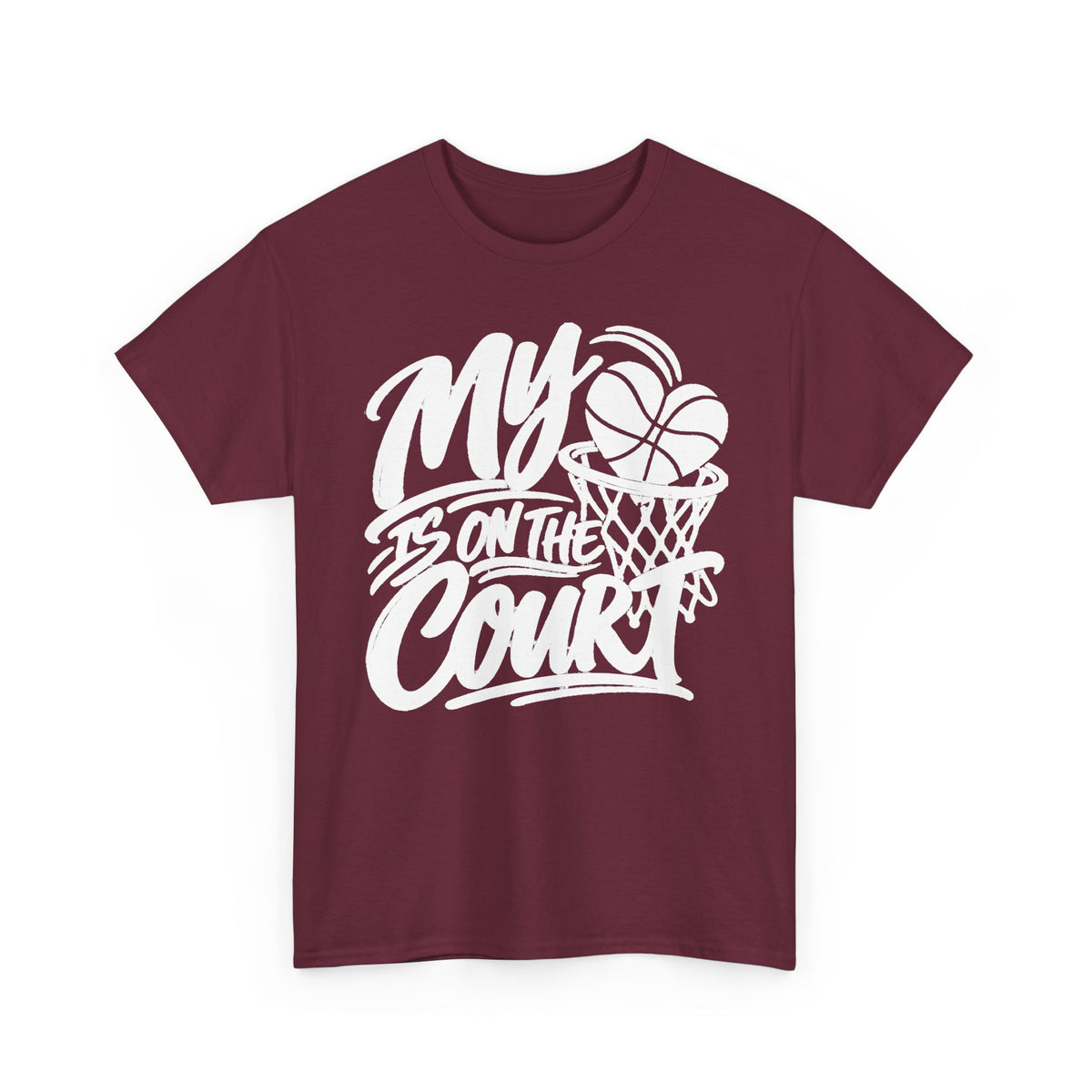 My Heart Is On The Court Basketball T-Shirt