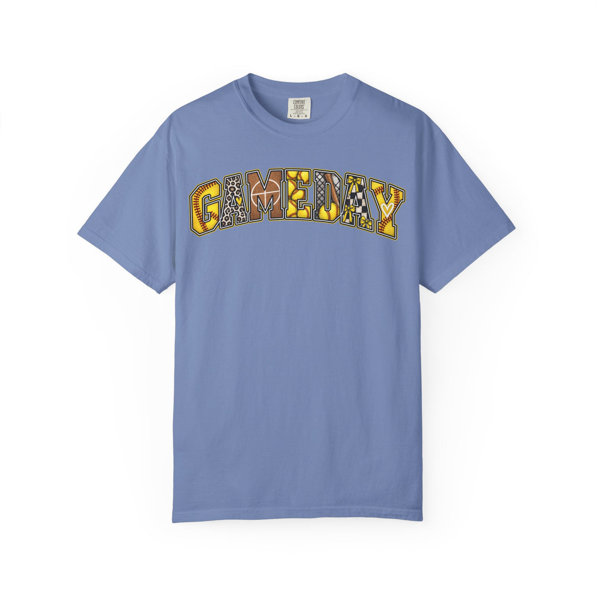 Softball Gameday Retro Patchwork T-Shirt