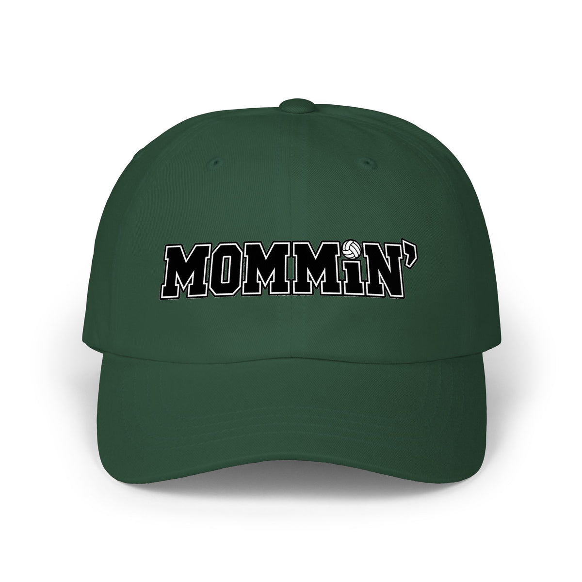 Mommin' Classic Dad Cap — Embroidered Casual Volleyball Hat for Moms