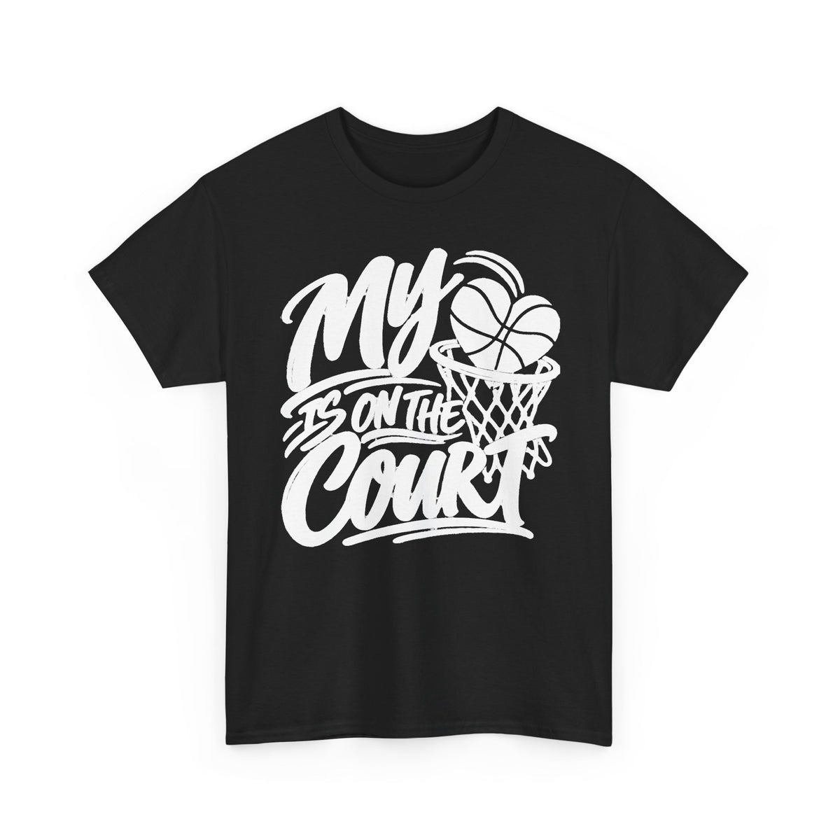 My Heart Is On The Court Basketball T-Shirt