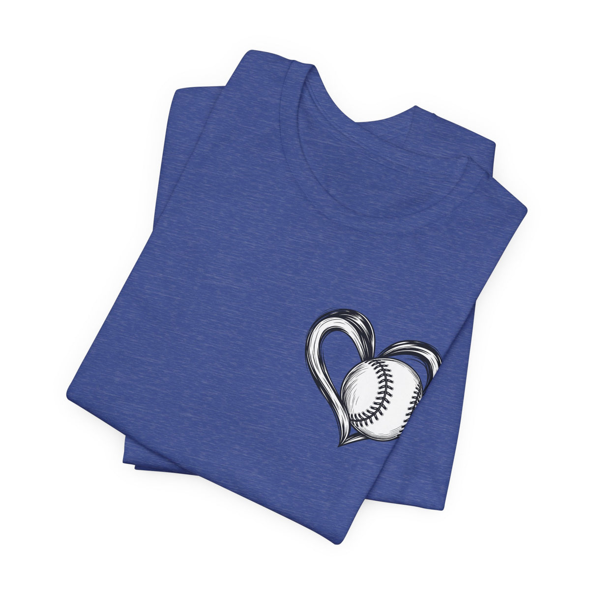 I Love Me Some Baseball T‑Shirt — Heart Baseball Graphic Tee