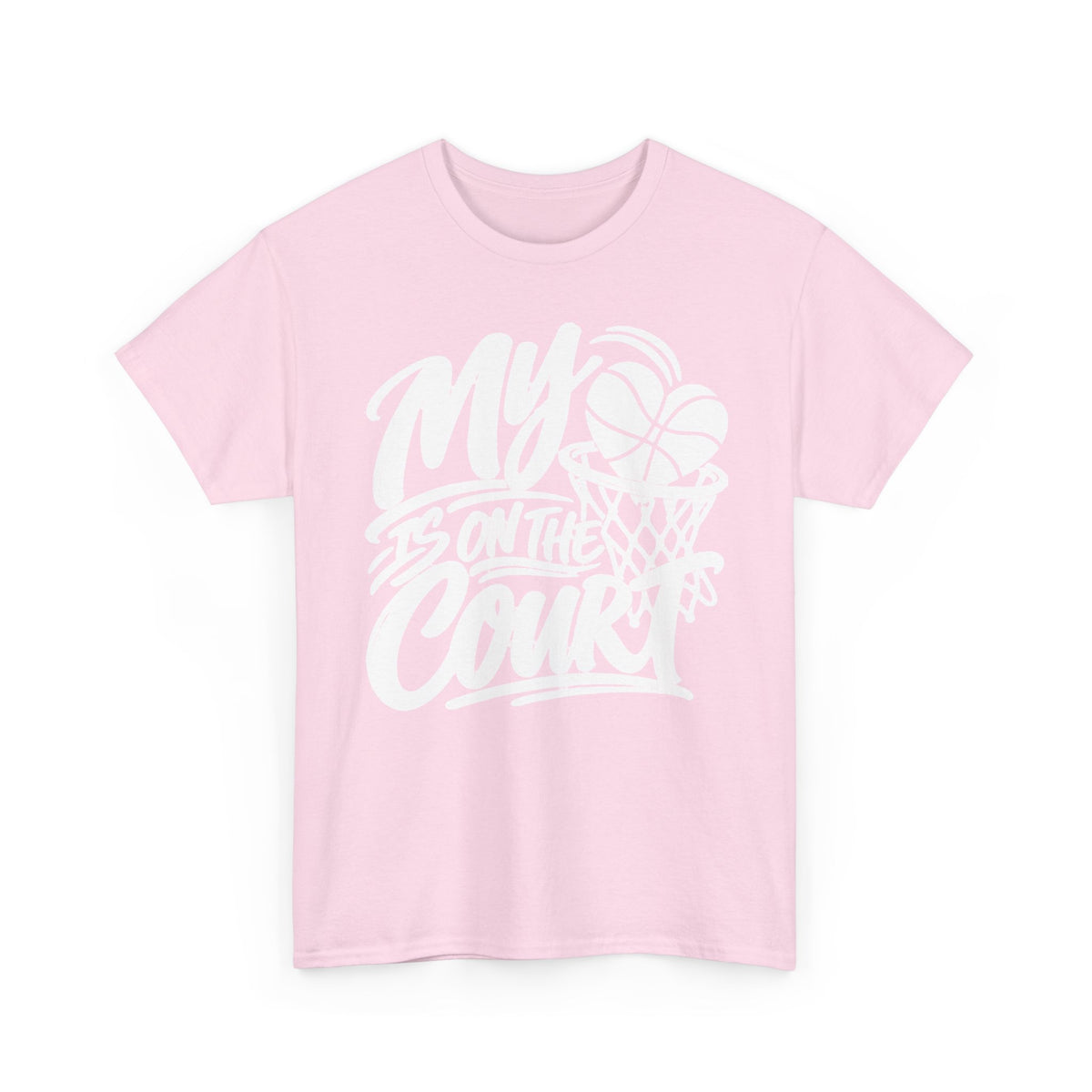 My Heart Is On The Court Basketball T-Shirt