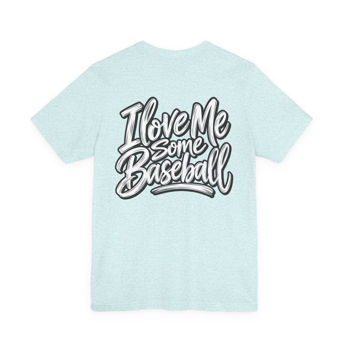 I Love Me Some Baseball T‑Shirt — Heart Baseball Graphic Tee