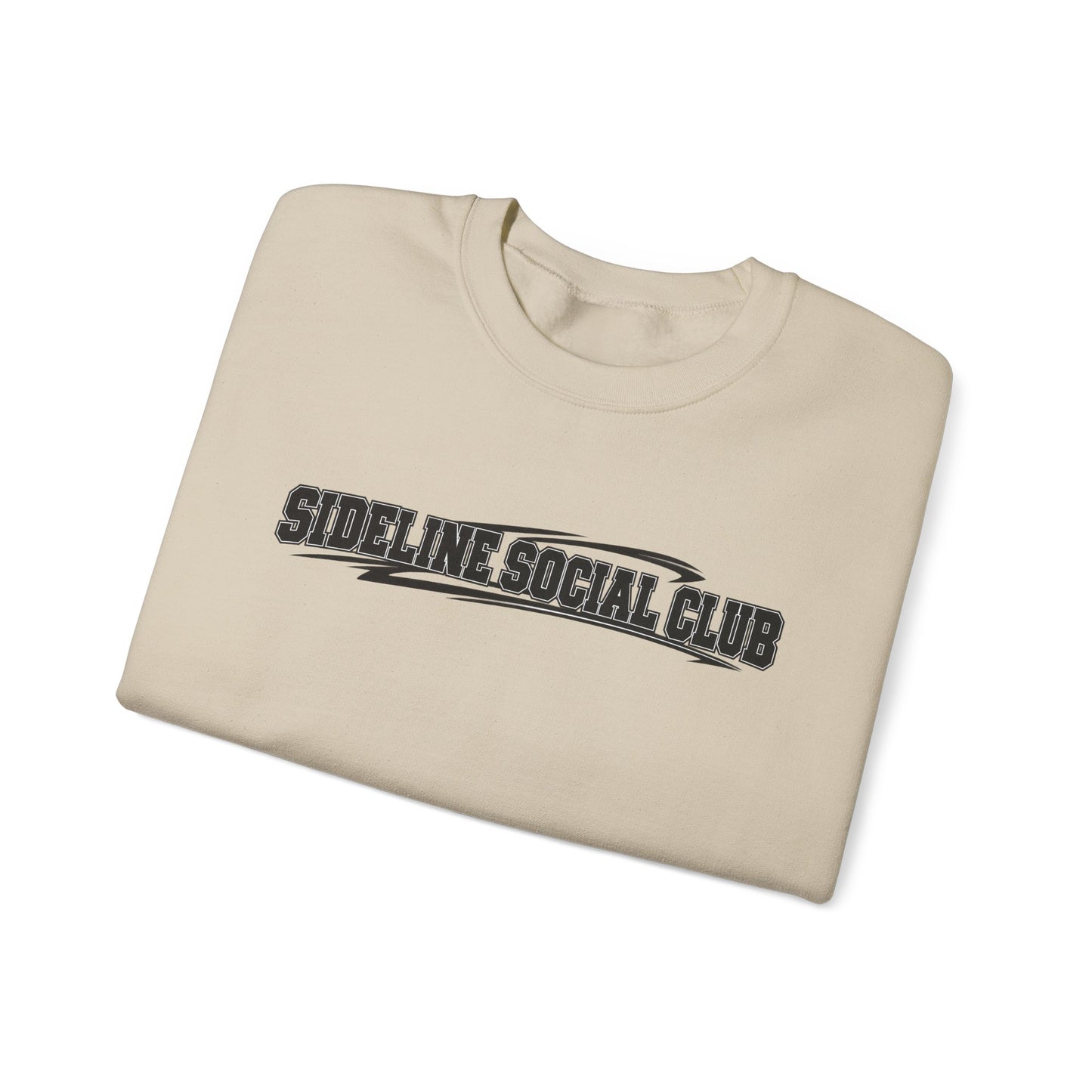 Crewneck Sweatshirt – "Sideline Social Club" Retro Athletic Graphic