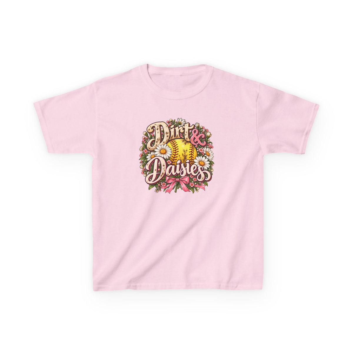 Kids 'Dirt & Daisies' Softball Floral Tee