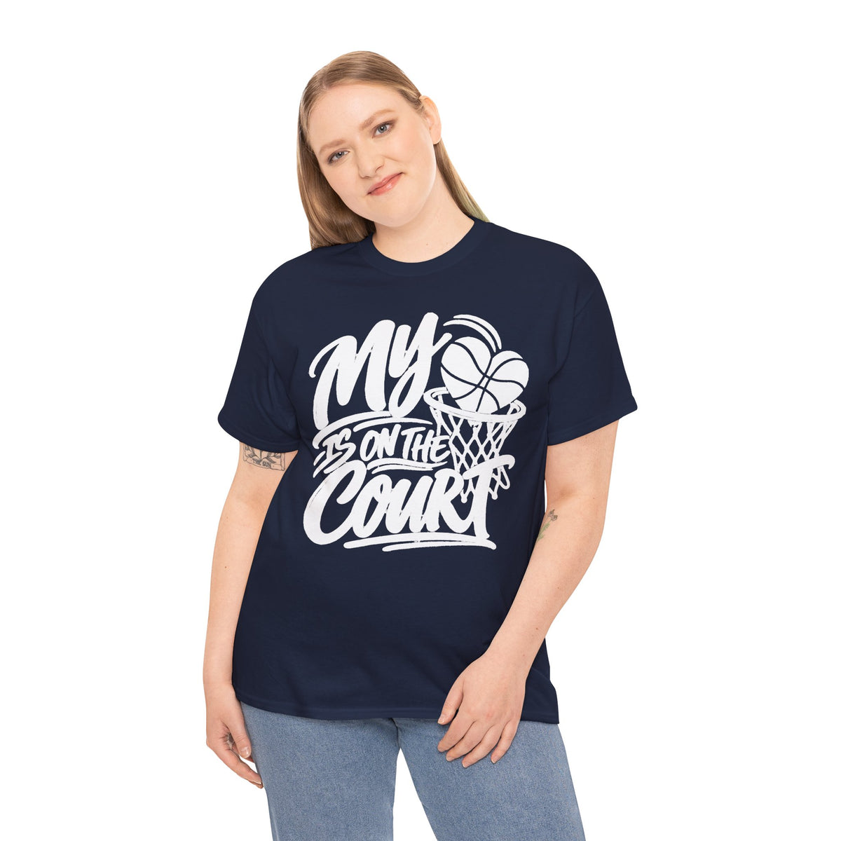 My Heart Is On The Court Basketball T-Shirt