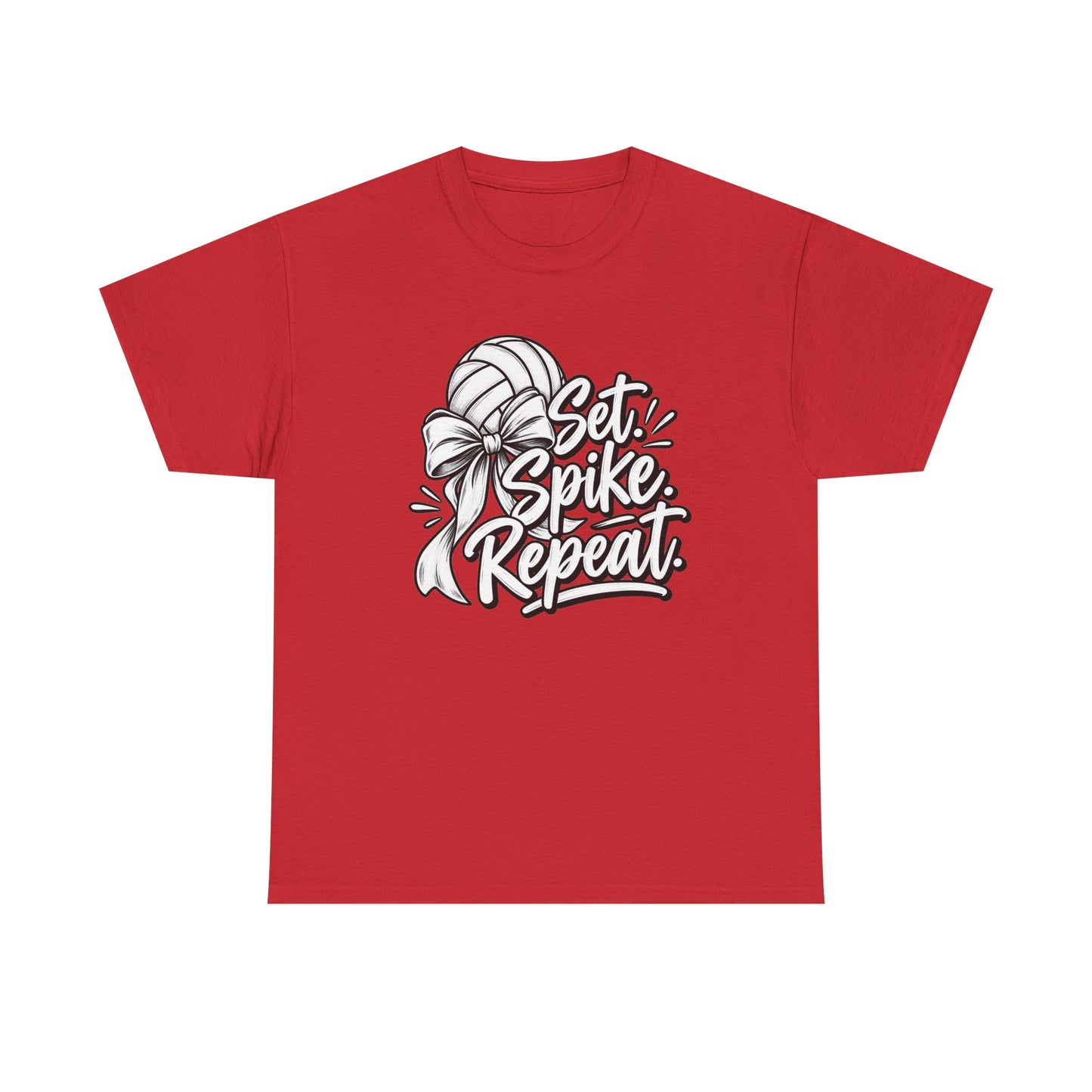 Volleyball Tee – “Set, Spike, Repeat” Graphic T-Shirt