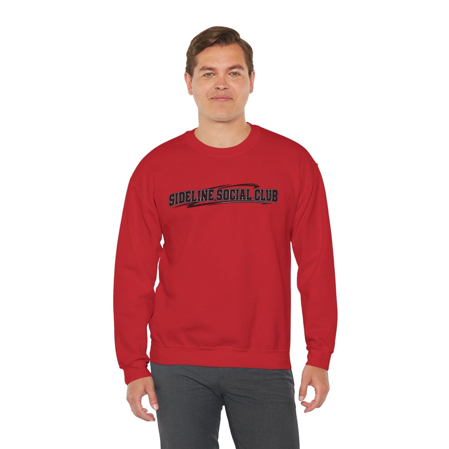 Crewneck Sweatshirt – "Sideline Social Club" Retro Athletic Graphic