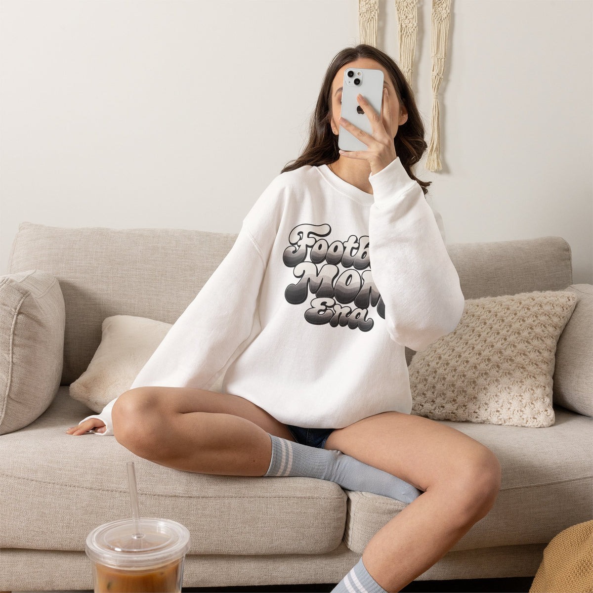 Football Mom Era Crewneck Sweatshirt
