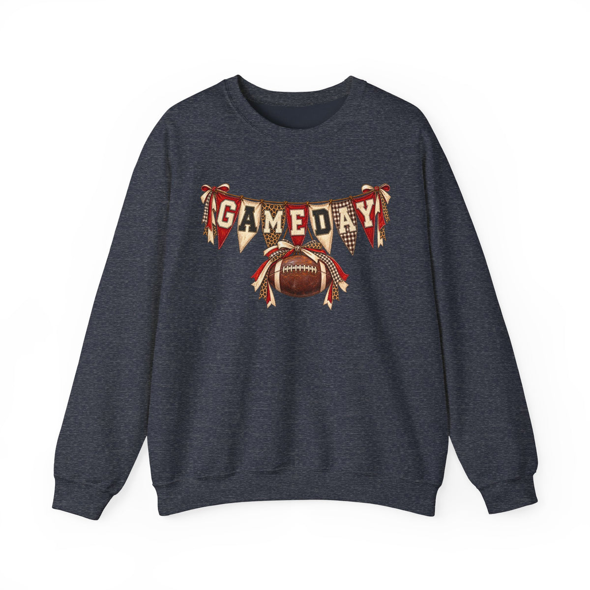 Gameday Football Crewneck Sweatshirt — Rustic Sports Banner Design