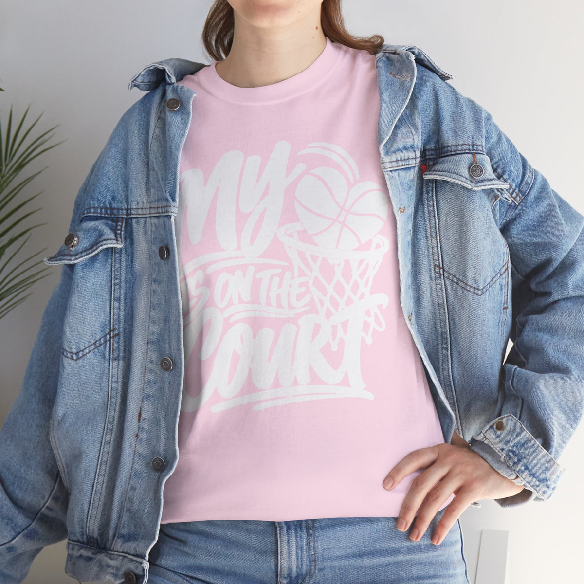 My Heart Is On The Court Basketball T-Shirt