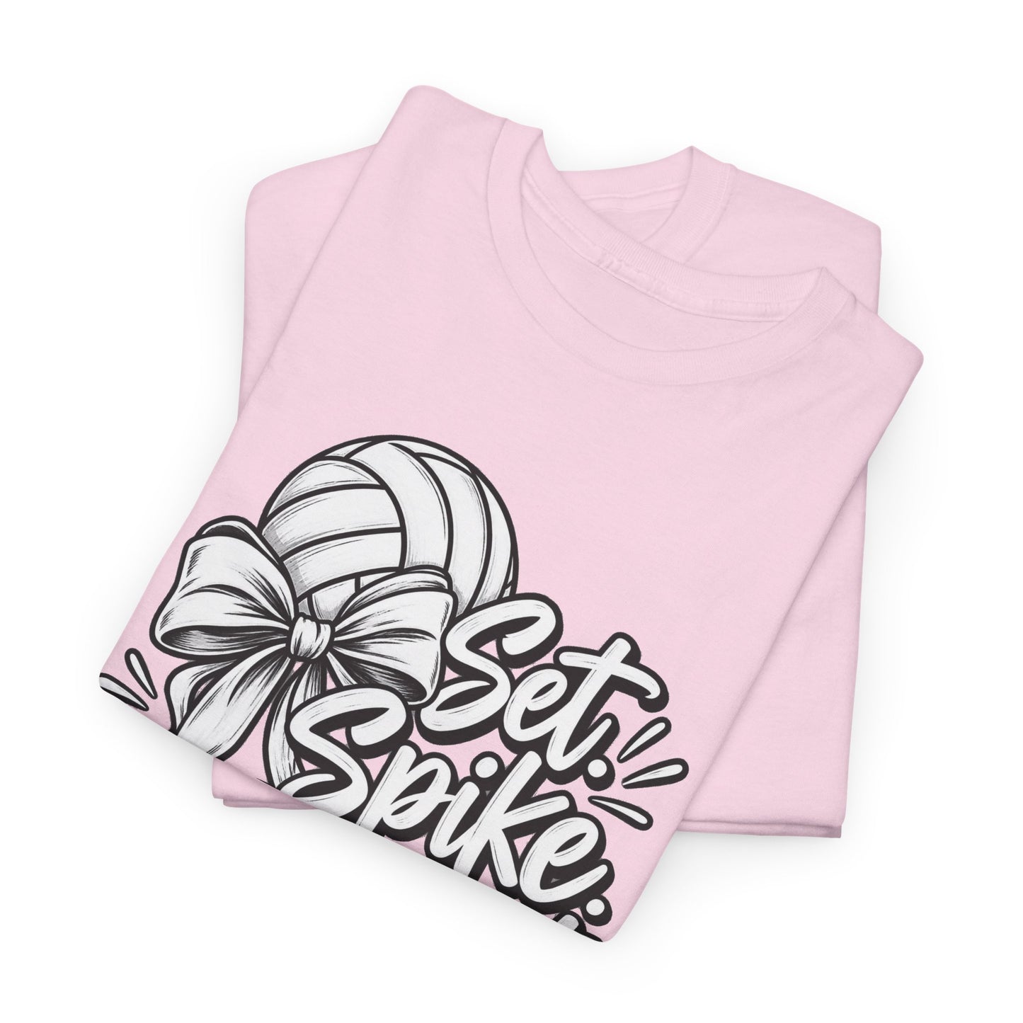 Volleyball Tee – “Set, Spike, Repeat” Graphic T-Shirt